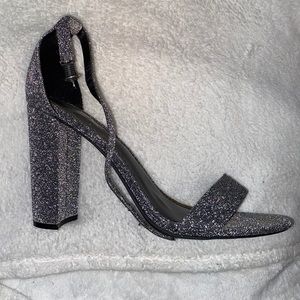 Silver sparkle heels!